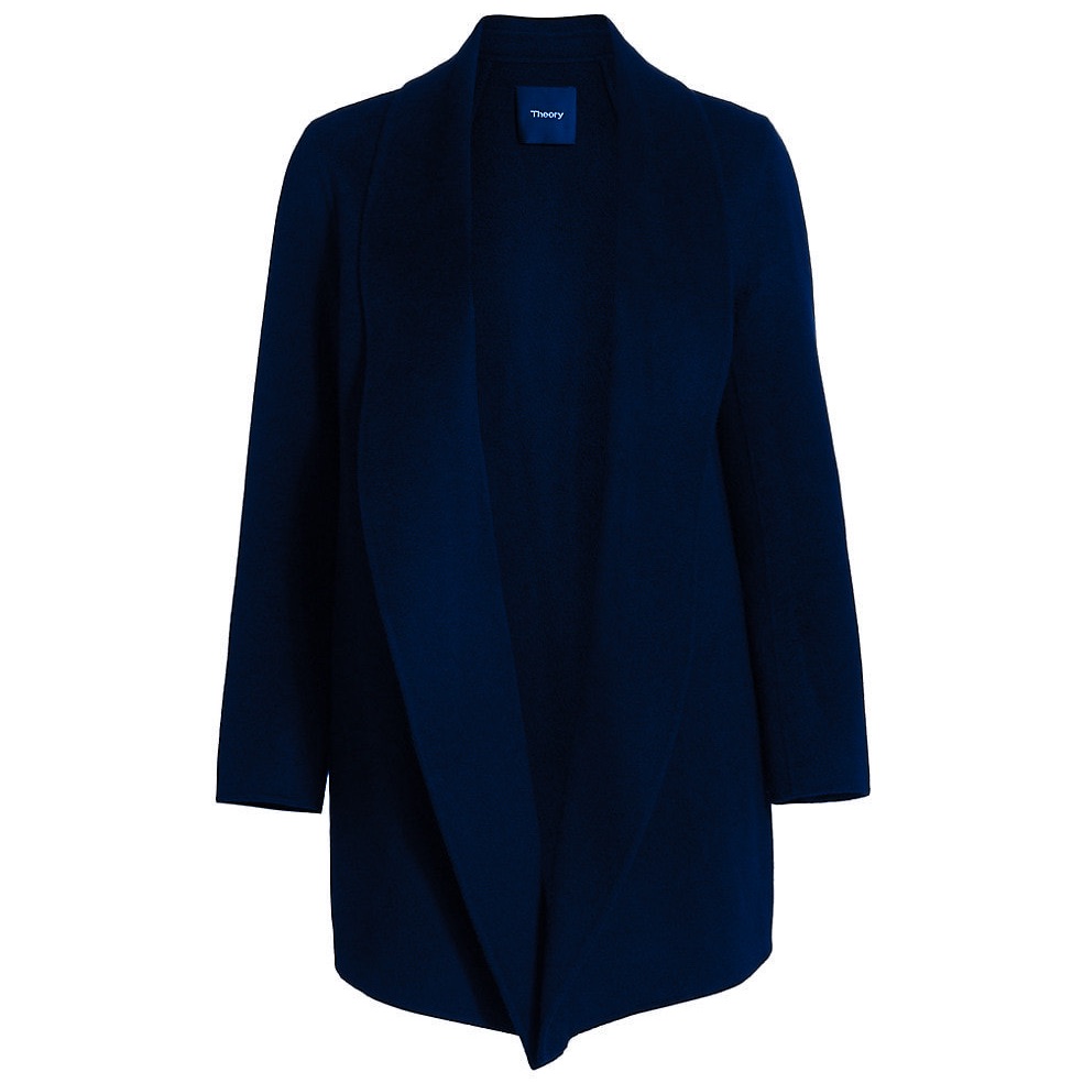 Theory Clairene Shawl Collar Cashmere Jacket In Women’s Size P In Navy